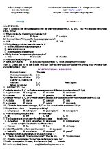 Đề kiểm tra cuối học kỳ I môn Tiếng Anh Lớp 9 (Thí điểm) - Năm học 2016-2017 (Có đáp án)